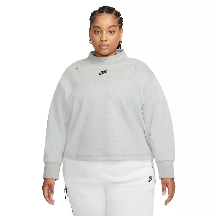 Nike Sportswear Tech Fleece Women's Plus Turtleneck Top - Grey